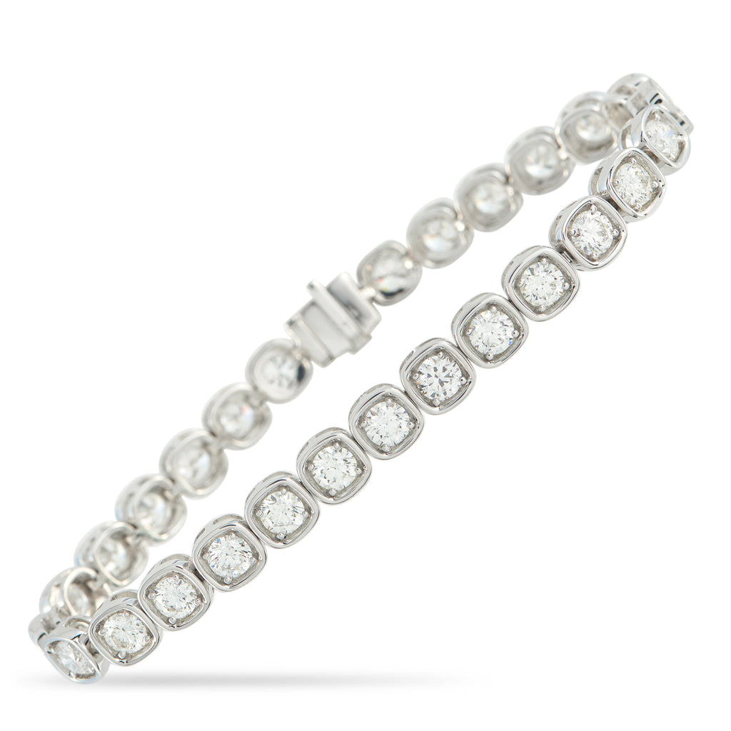 18k White Gold 8.0ct Diamond Bracelet