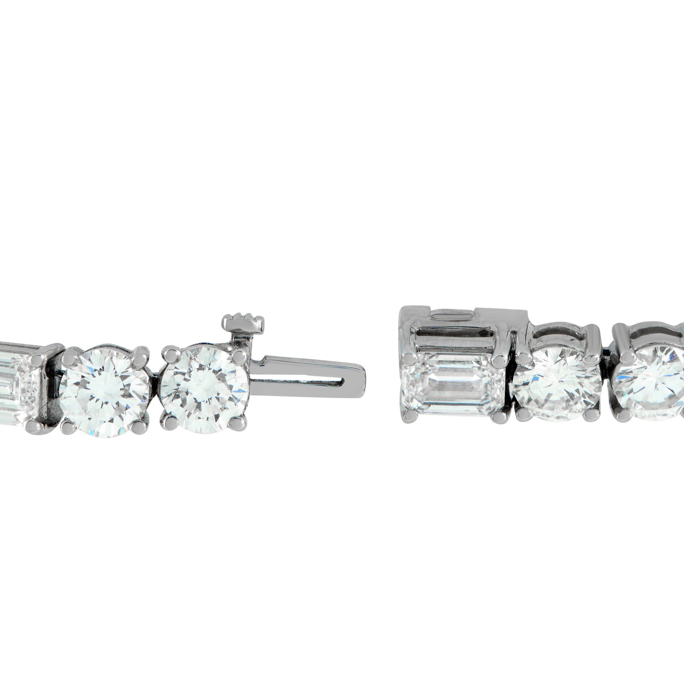 18K White Gold 13.10ct Diamond Tennis Bracelet