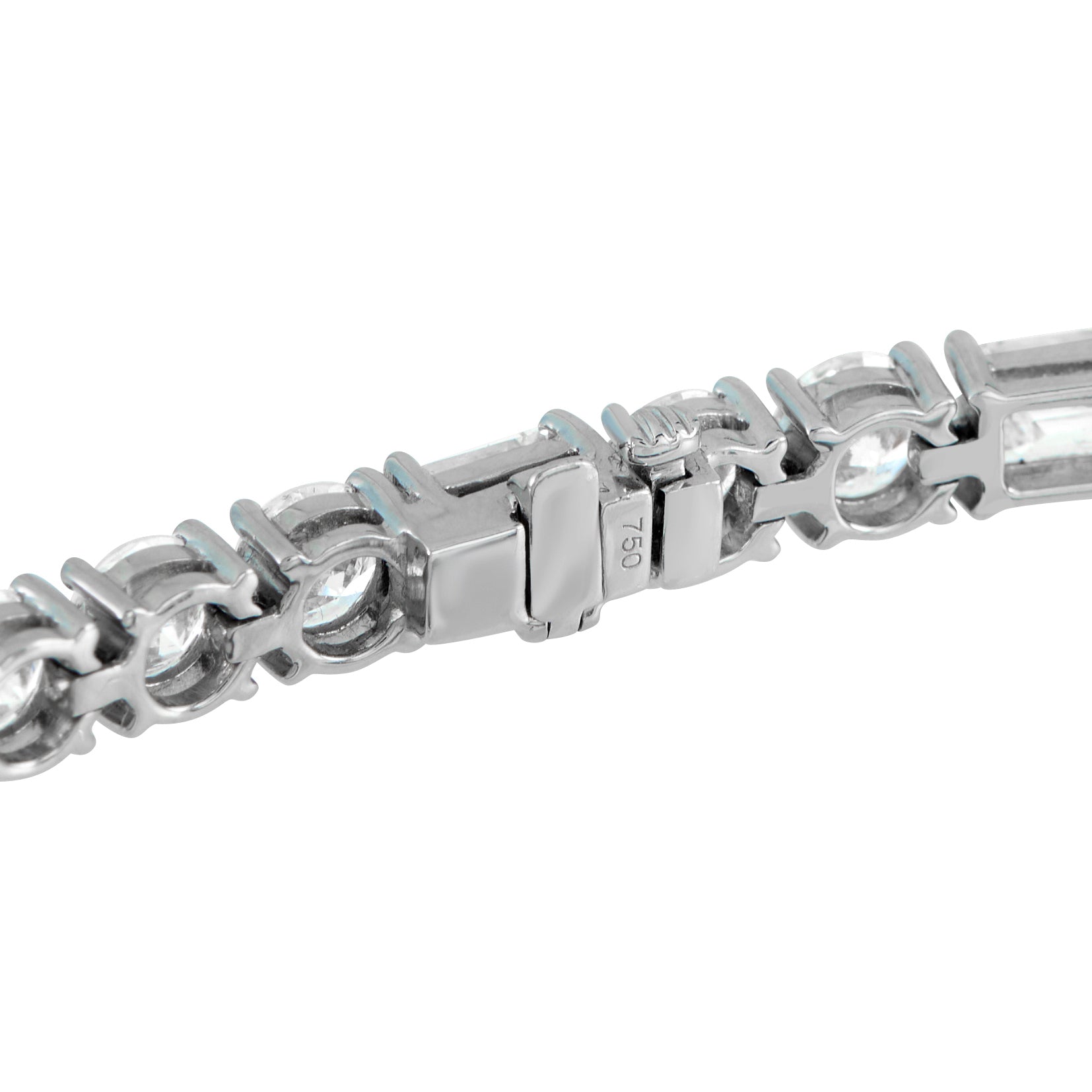 18K White Gold 13.10ct Diamond Tennis Bracelet