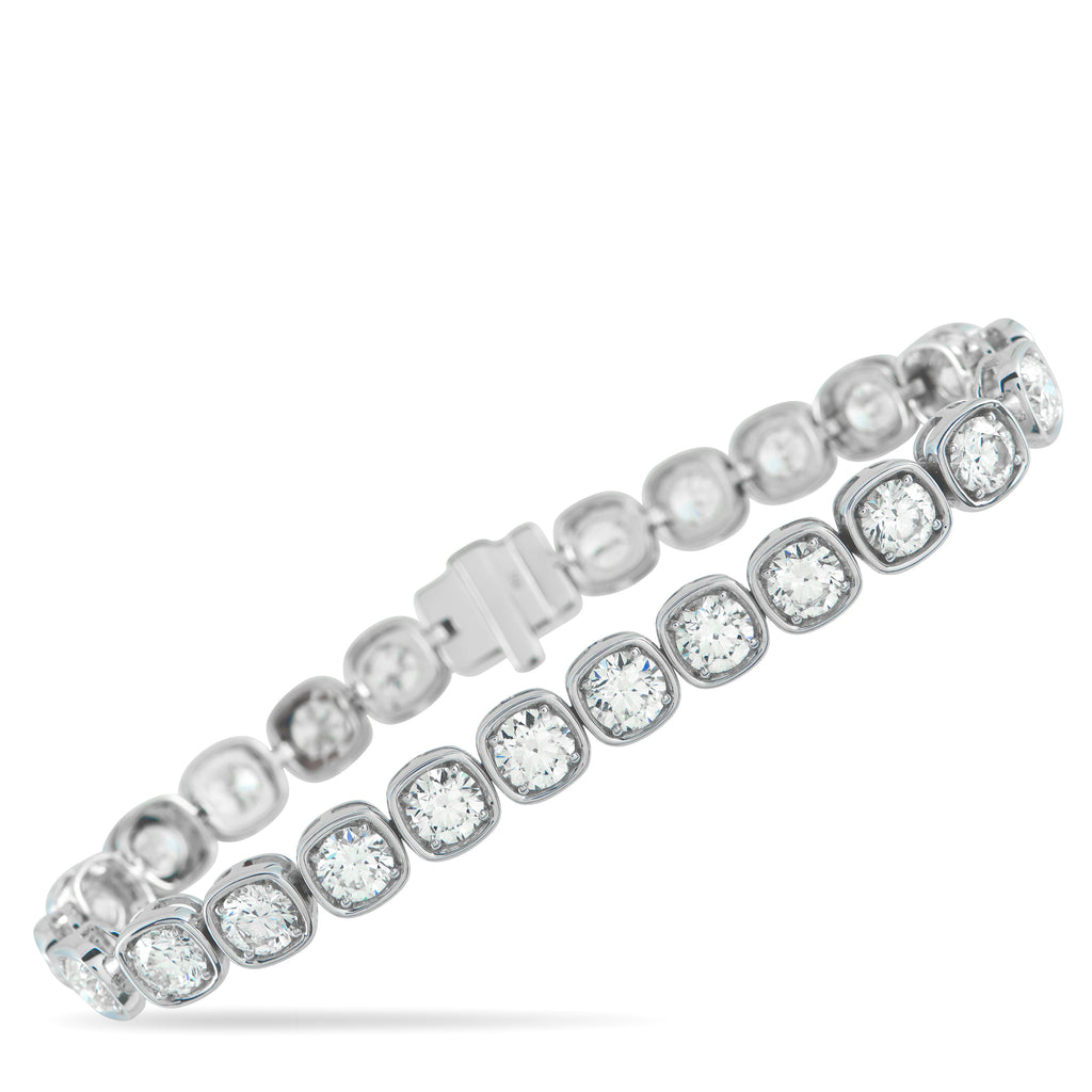 18K White Gold 13.40ct Diamond Bracelet