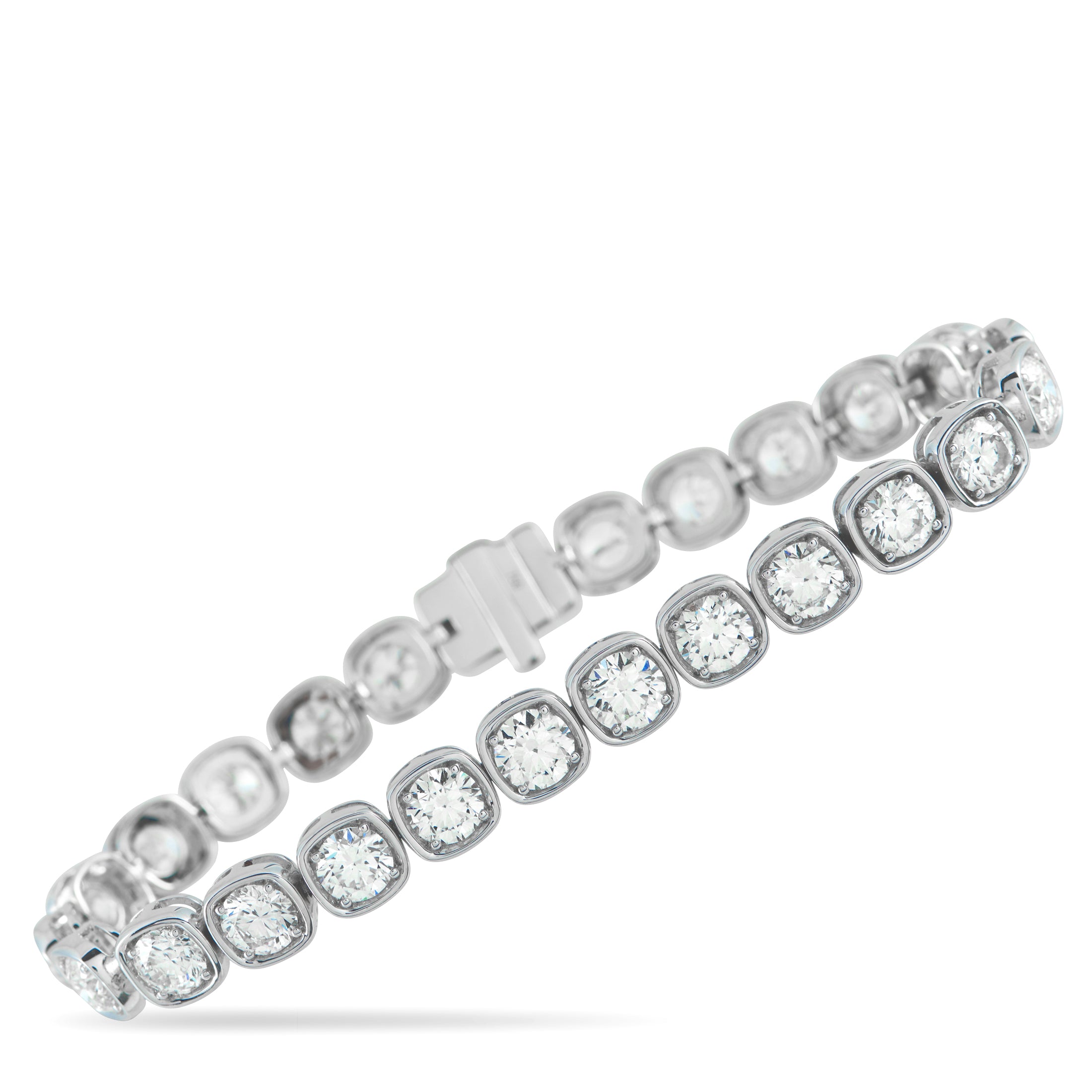 18K White Gold 13.40ct Diamond Bracelet