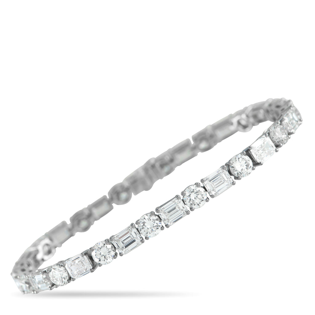 18K White Gold 19.85ct Diamond Tennis Bracelet