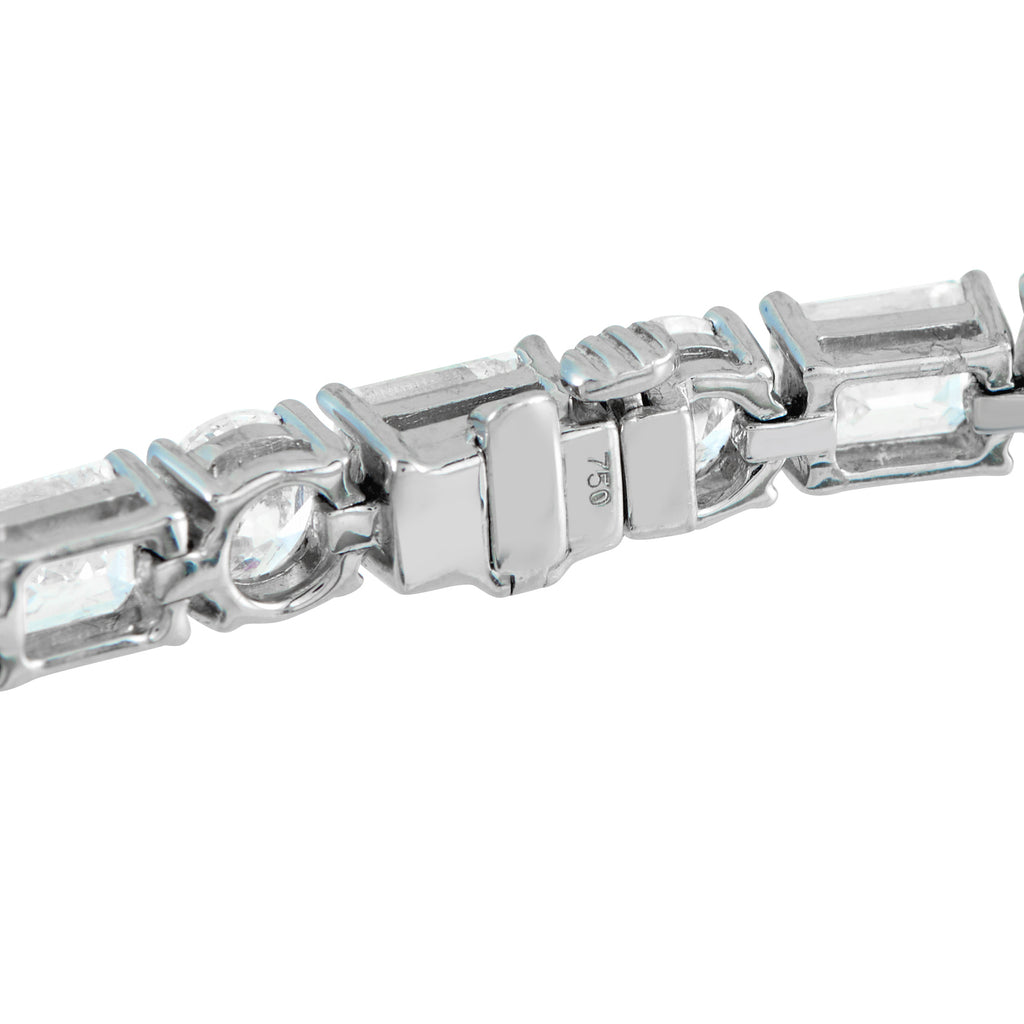 18K White Gold 19.85ct Diamond Tennis Bracelet