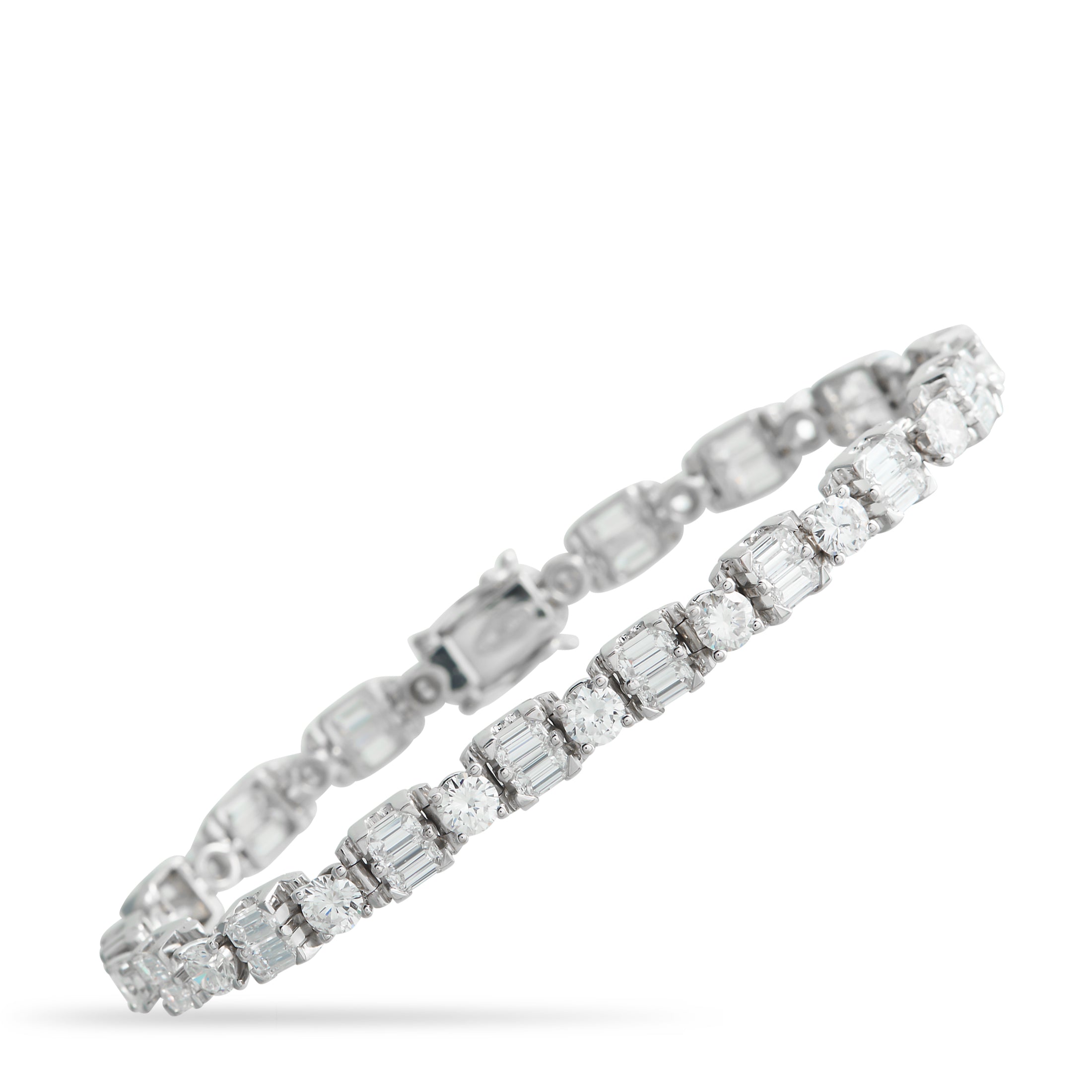 18K White Gold 10.54ct Diamond Bracelet