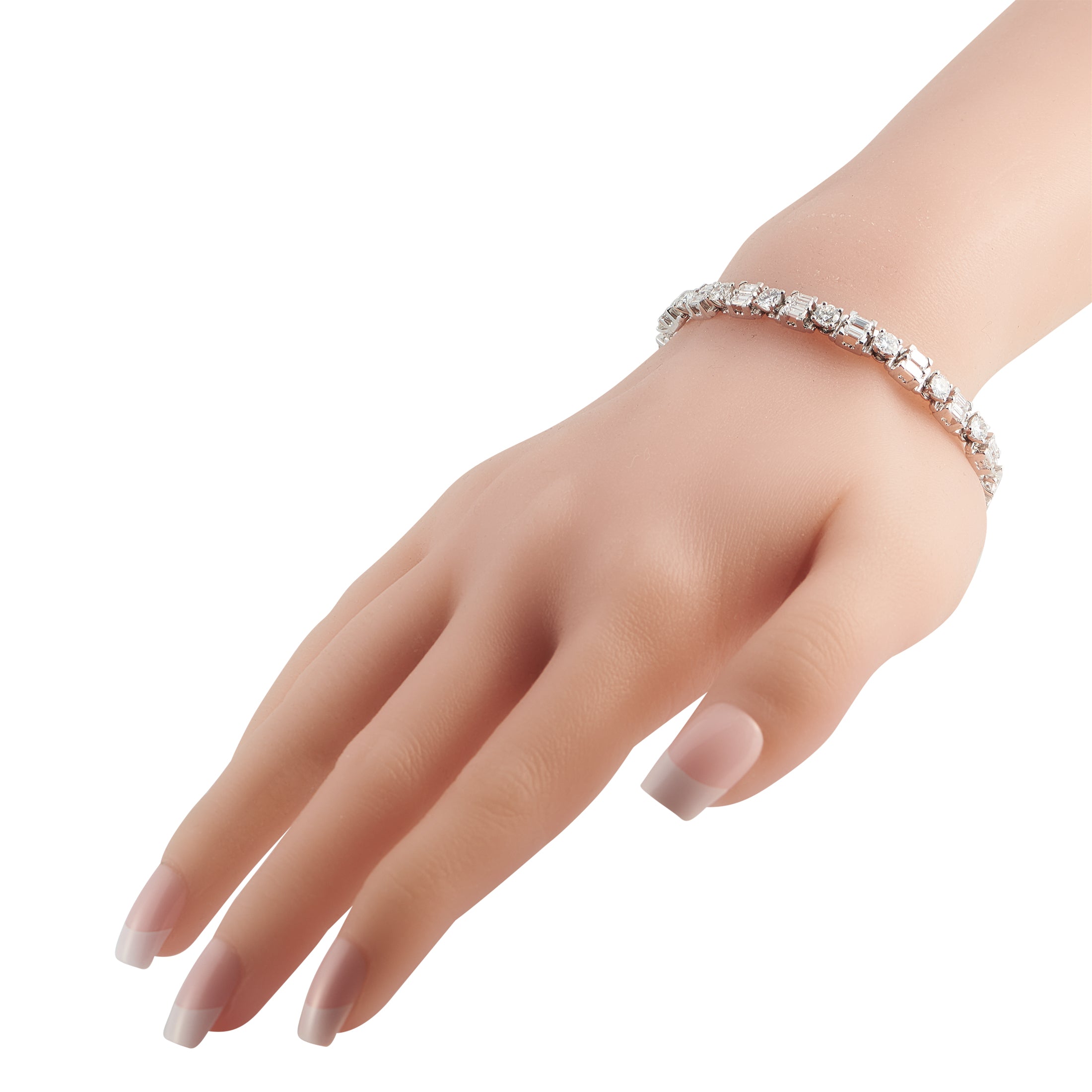 18K White Gold 10.54ct Diamond Bracelet