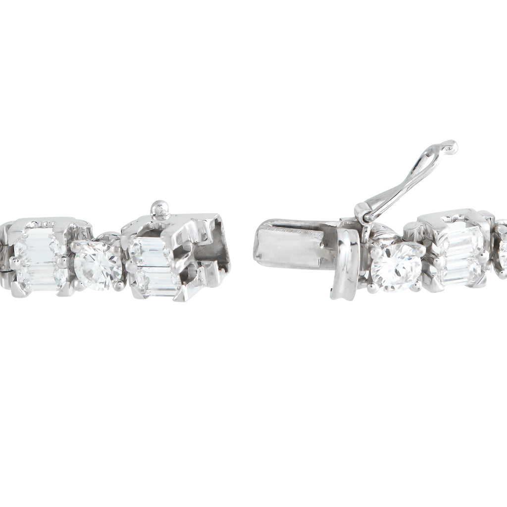 18K White Gold 10.54ct Diamond Bracelet