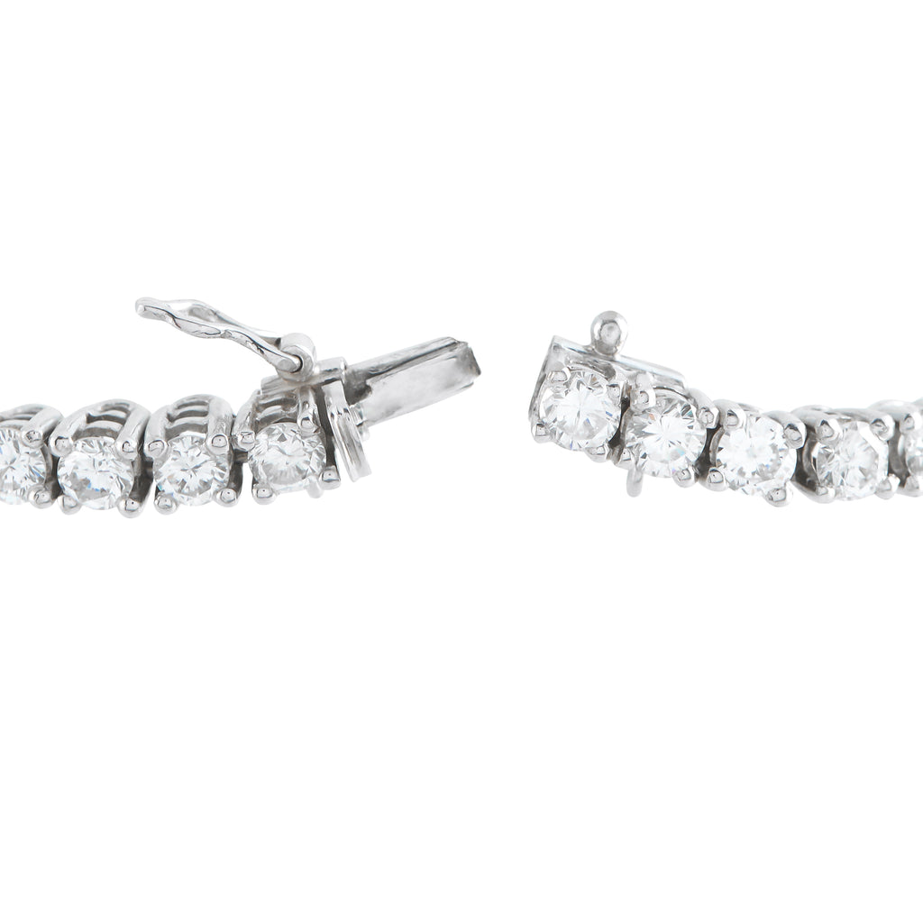 18K White Gold 6.35ct Diamond Tennis Bracelet