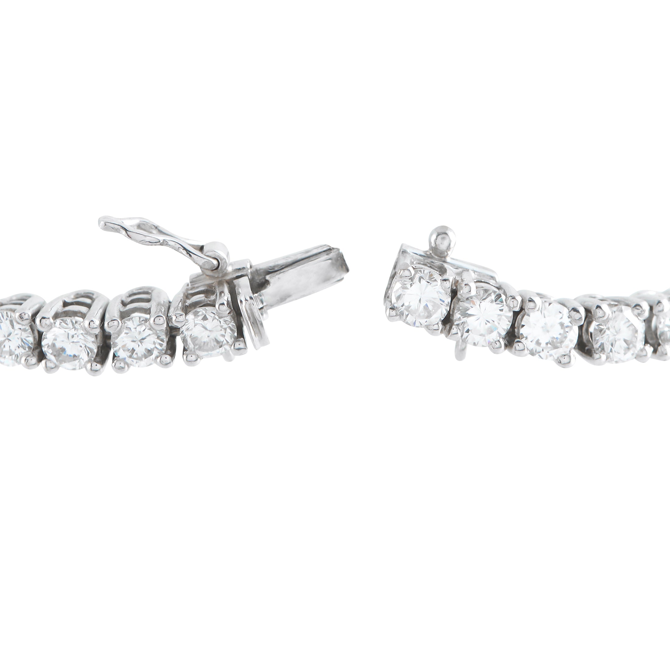 18K White Gold 6.35ct Diamond Tennis Bracelet
