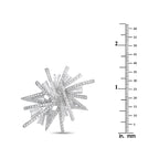 18K White Gold 3.63ct Diamond Brooch