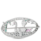18K White Gold 0.80ct Diamond Brooch