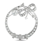18K White Gold 1.50ct Diamond Brooch