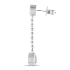 Exclusive 18K White Gold 1.06ct Diamond Dangle Earrings