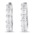 Exclusive 18K White Gold 2.45ct Diamond Hoop Earrings AER-19152 – These impeccably crafted earrings will put the perfect fini