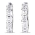 18K White Gold 2.45ct Diamond Hoop Earrings