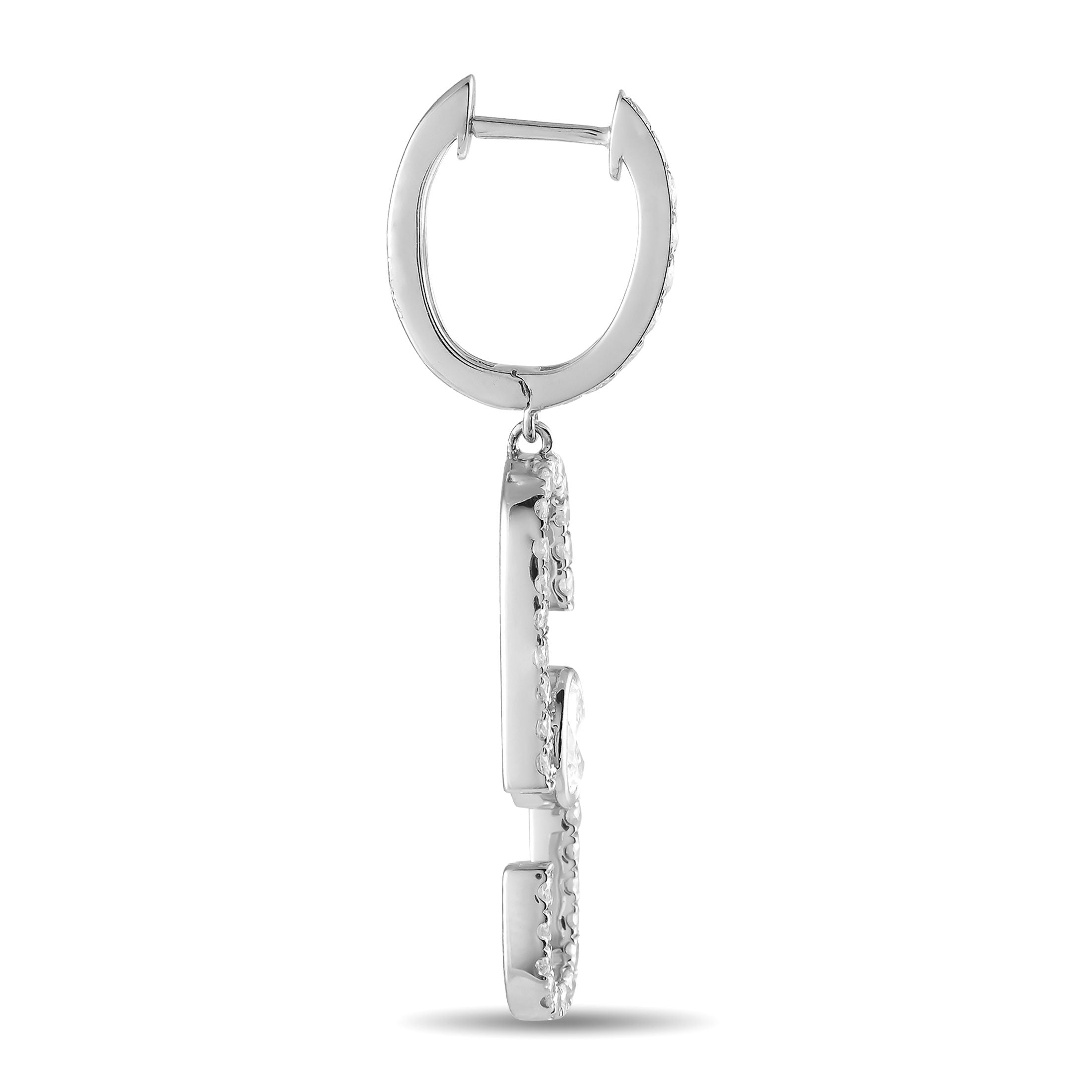 Exclusive 18K White Gold 1.40ct Diamond Earrings