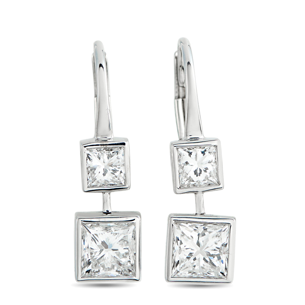 18K White Gold 1.92ct Diamond Earrings
