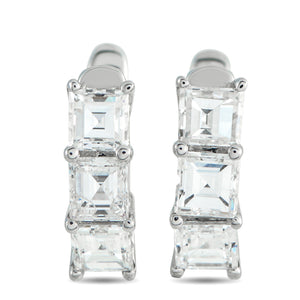 18K White Gold 1.70ct Diamond Earrings