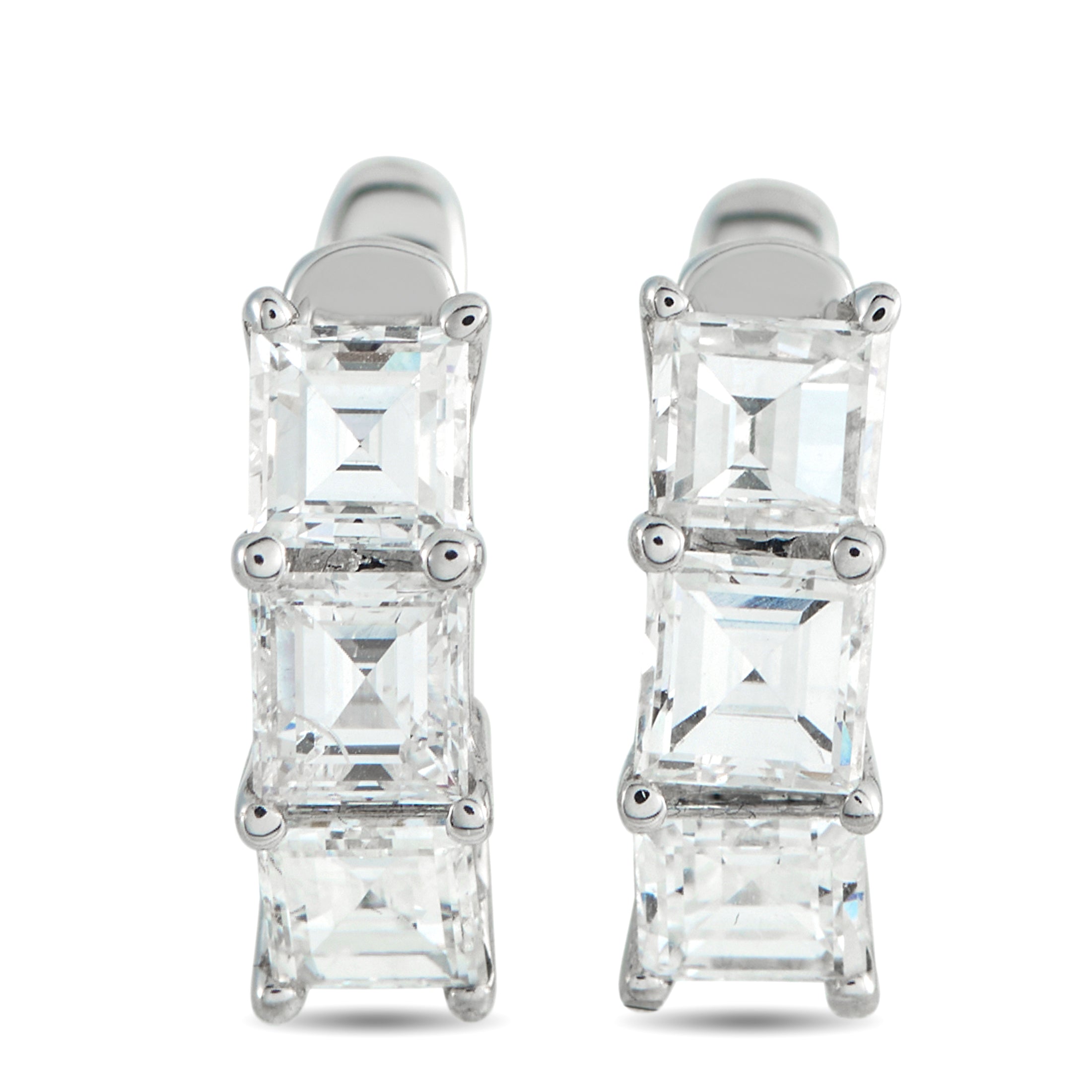 18K White Gold 1.70ct Diamond Earrings