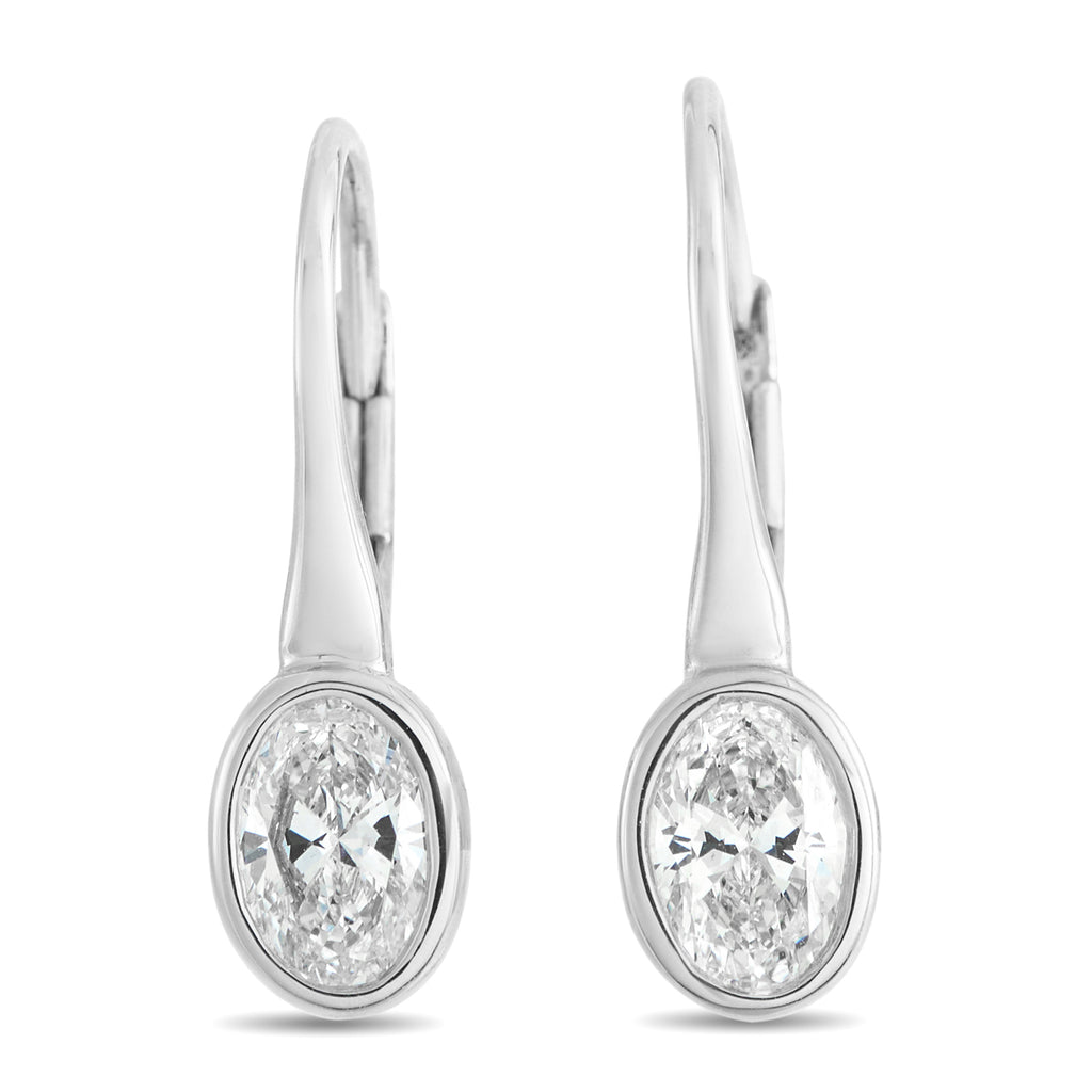 18K White Gold 1.02ct Diamond Earrings