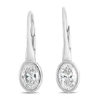 18K White Gold 1.02ct Diamond Earrings