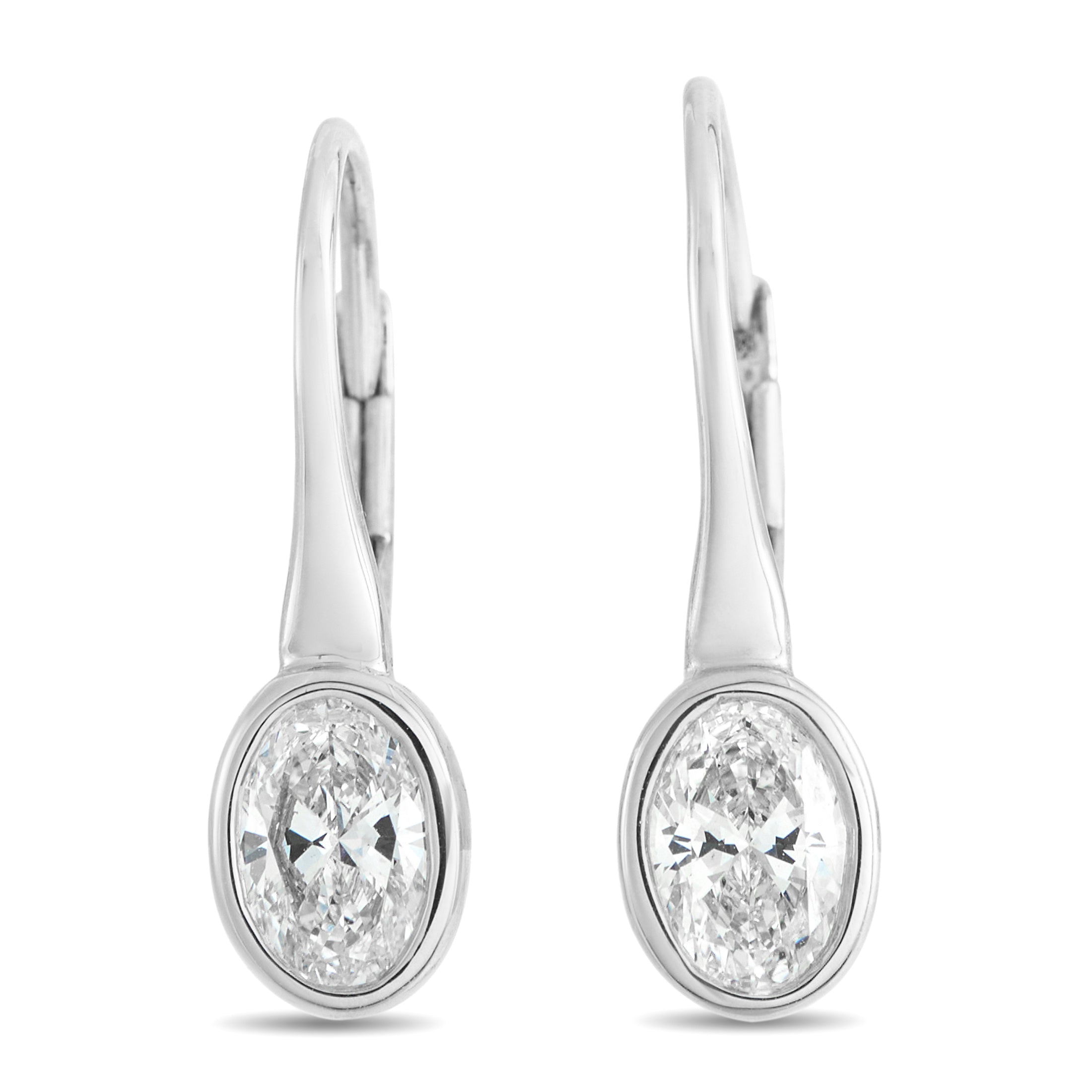 18K White Gold 1.02ct Diamond Earrings