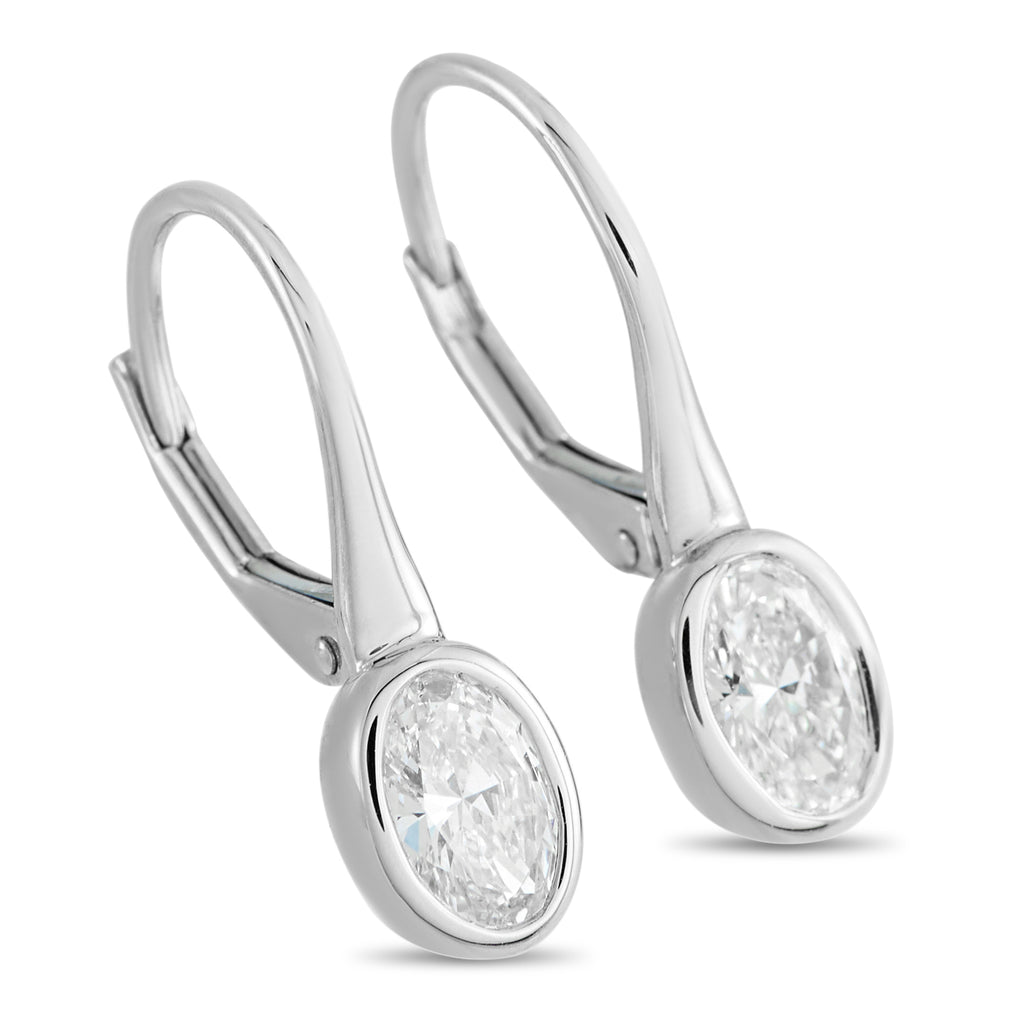 18K White Gold 1.02ct Diamond Earrings