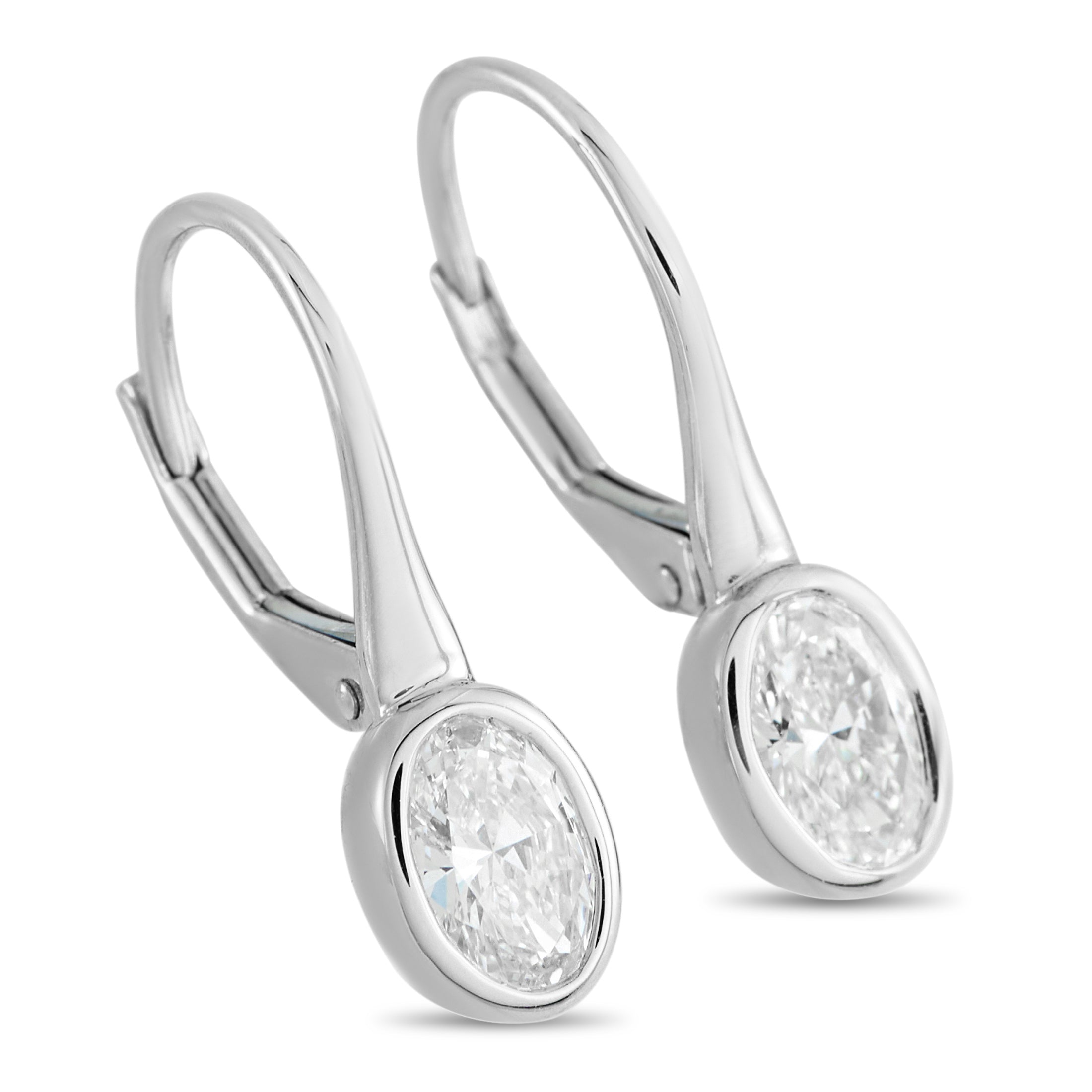 18K White Gold 1.02ct Diamond Earrings