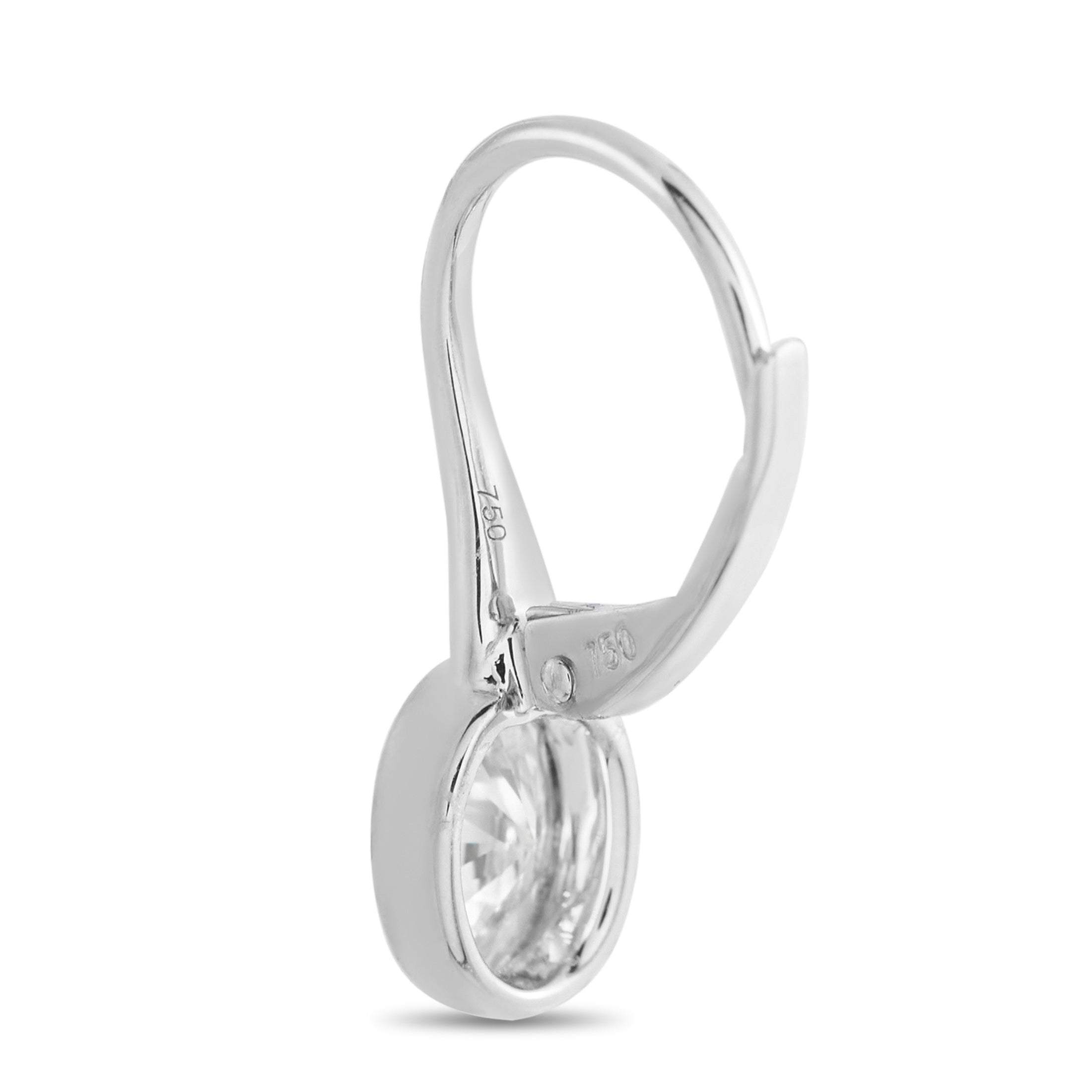 18K White Gold 1.02ct Diamond Earrings