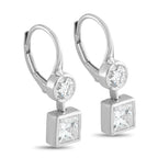 18K White Gold 2.04ct Diamond Earrings