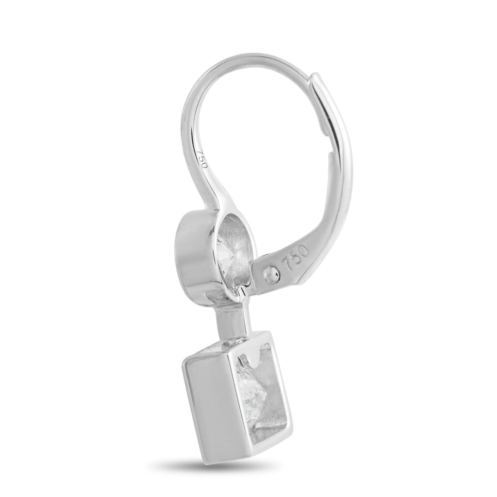 18K White Gold 2.04ct Diamond Earrings