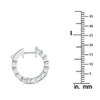 18K White Gold 3.25ct Diamond Inside-Out Hoop Earrings