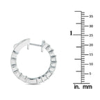 18K White Gold 4.0ct Diamond Inside-Out Hoop Earrings
