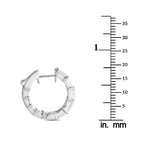 18K White Gold 3.80ct Diamond Inside-Out Hoop Earrings