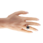 18K White Gold 0.80ct Diamond and Iolite Ring