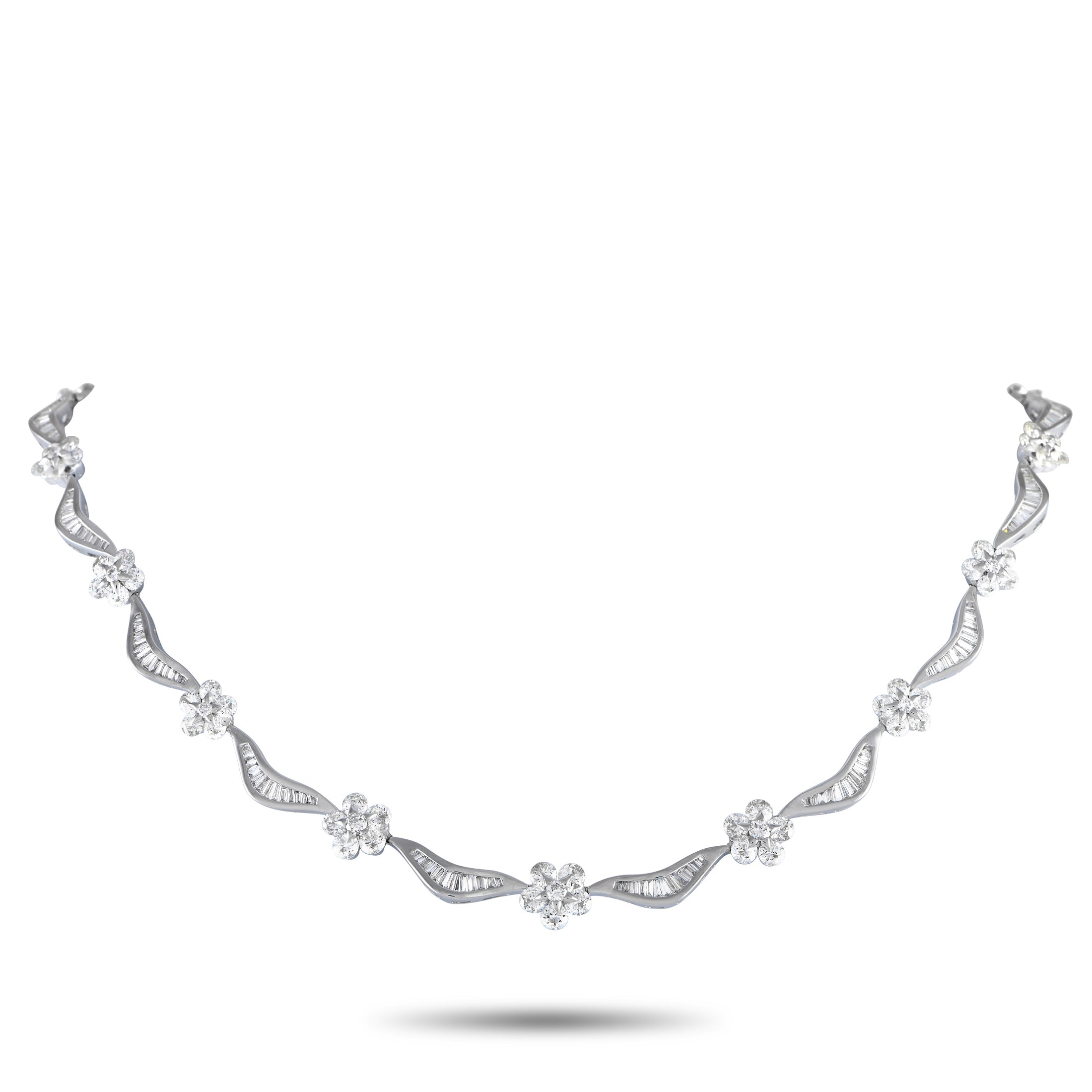 18K White Gold 18.80ct Diamond Necklace