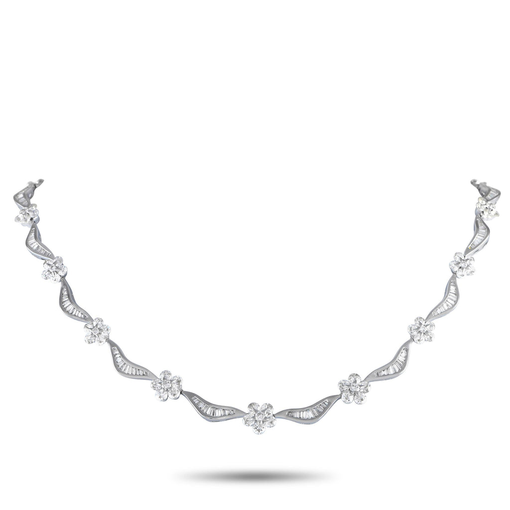 Exclusive 18K White Gold 18.80ct Diamond Necklace NK01081 – A breathtaking array of diamonds with a total weight of 18