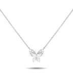 Exclusive 18K White Gold 1.30ct Diamond Butterfly Necklace – Mark a new beginning or celebrate a major change in your life wi