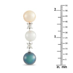 18K White Gold 0.25ct Diamond and Pearl Pendant