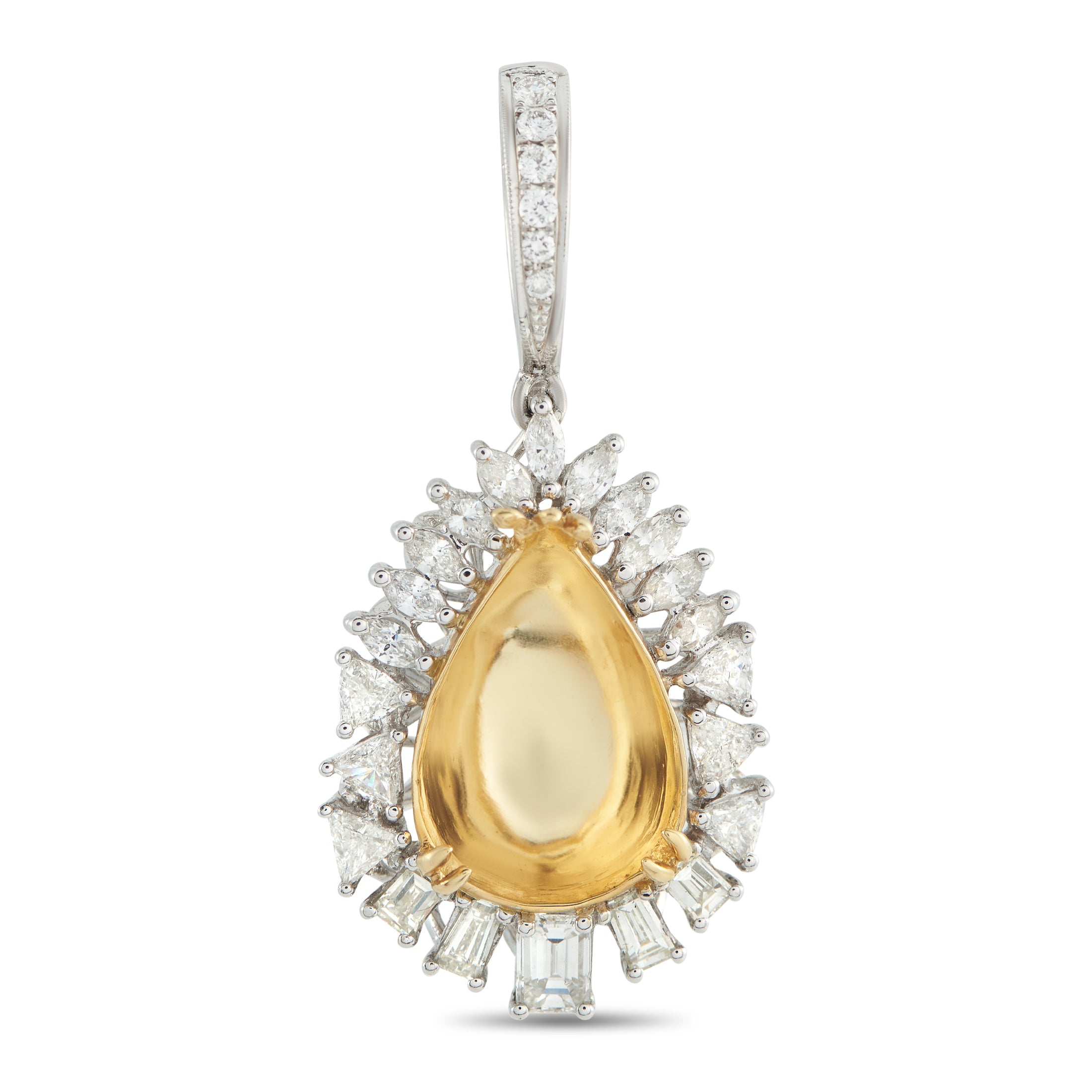 Exclusive  18K White Gold 2.80ct Diamond Pendant