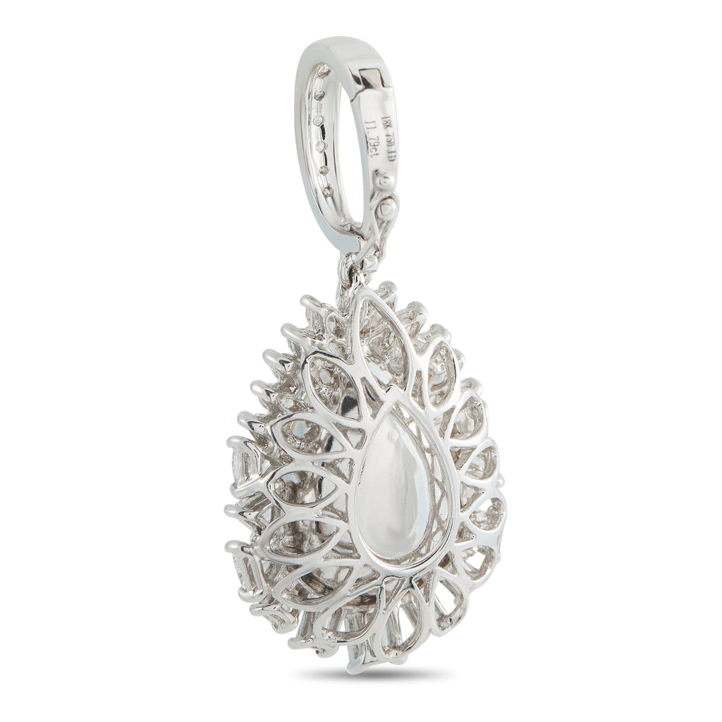 18K White Gold 2.80ct Diamond Pendant