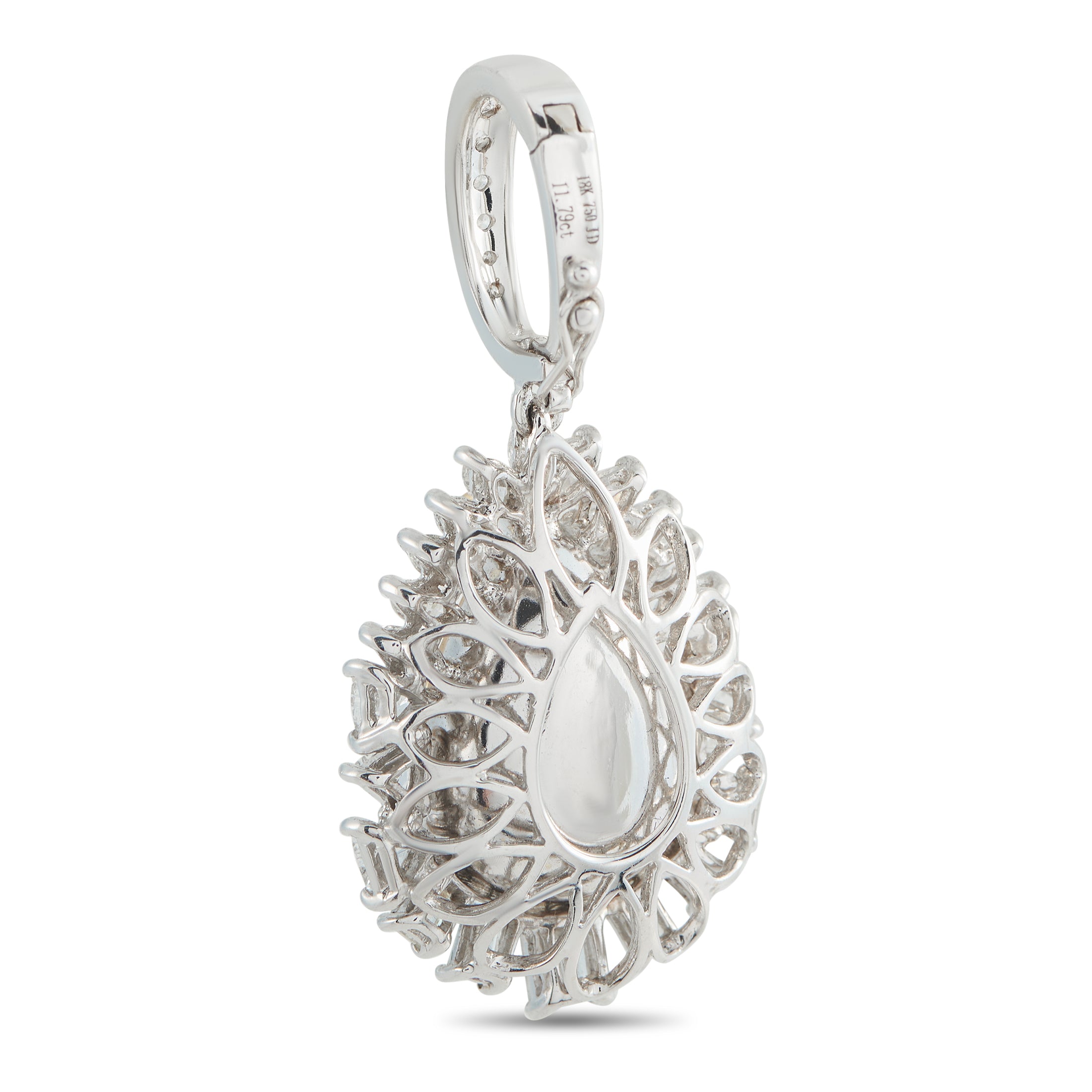 18K White Gold 2.80ct Diamond Pendant