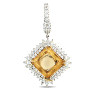 18K White Gold 4.52ct Diamond Pendant