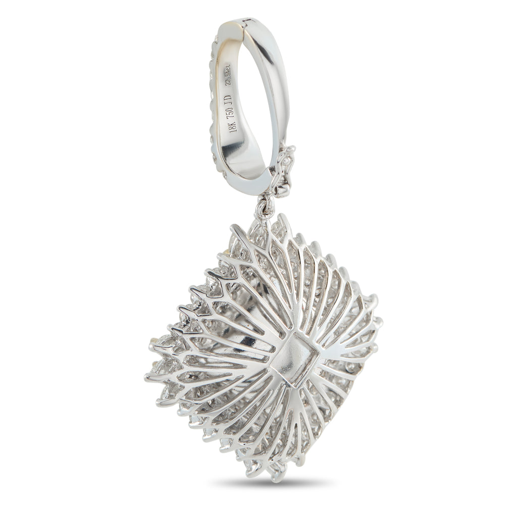 18K White Gold 4.52ct Diamond Pendant