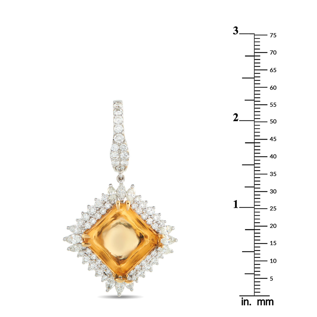 18K White Gold 4.52ct Diamond Pendant