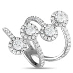 Exclusive 18K White Gold 2.20ct Diamond Ring ALR-19679 – A dynamic design makes this luxury ring delightfully unexpected