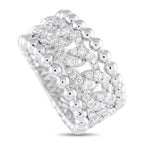 18K White Gold 0.80ct Diamond Beaded Openwork Ring
