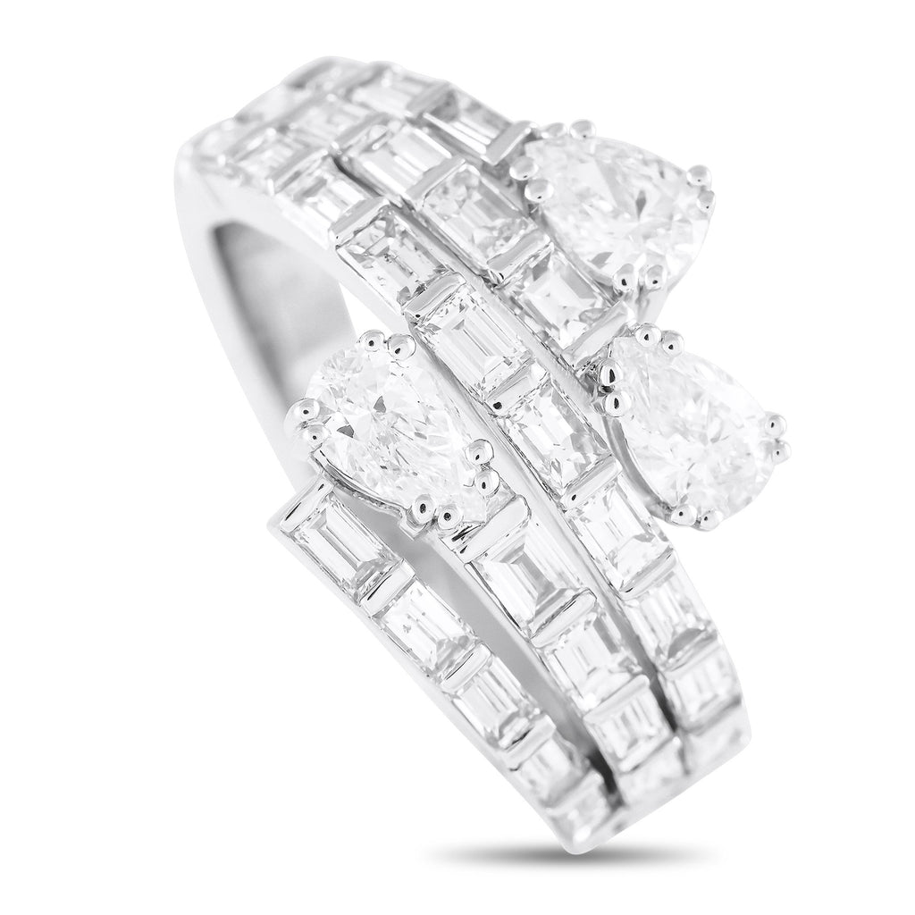 Exclusive 18K White Gold 2.60ct Diamond Ring ALR-19435 – With a design that marries effortless elegance with a modern design 