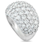 Exclusive 18K White Gold 4.0ct Diamond Pave Dome Ring MF43-101725 – Bold yet easy to wear, this is the kind of ring that turn