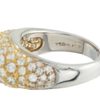 18K White and Yellow Gold 1.40ct Diamond Dome Ring