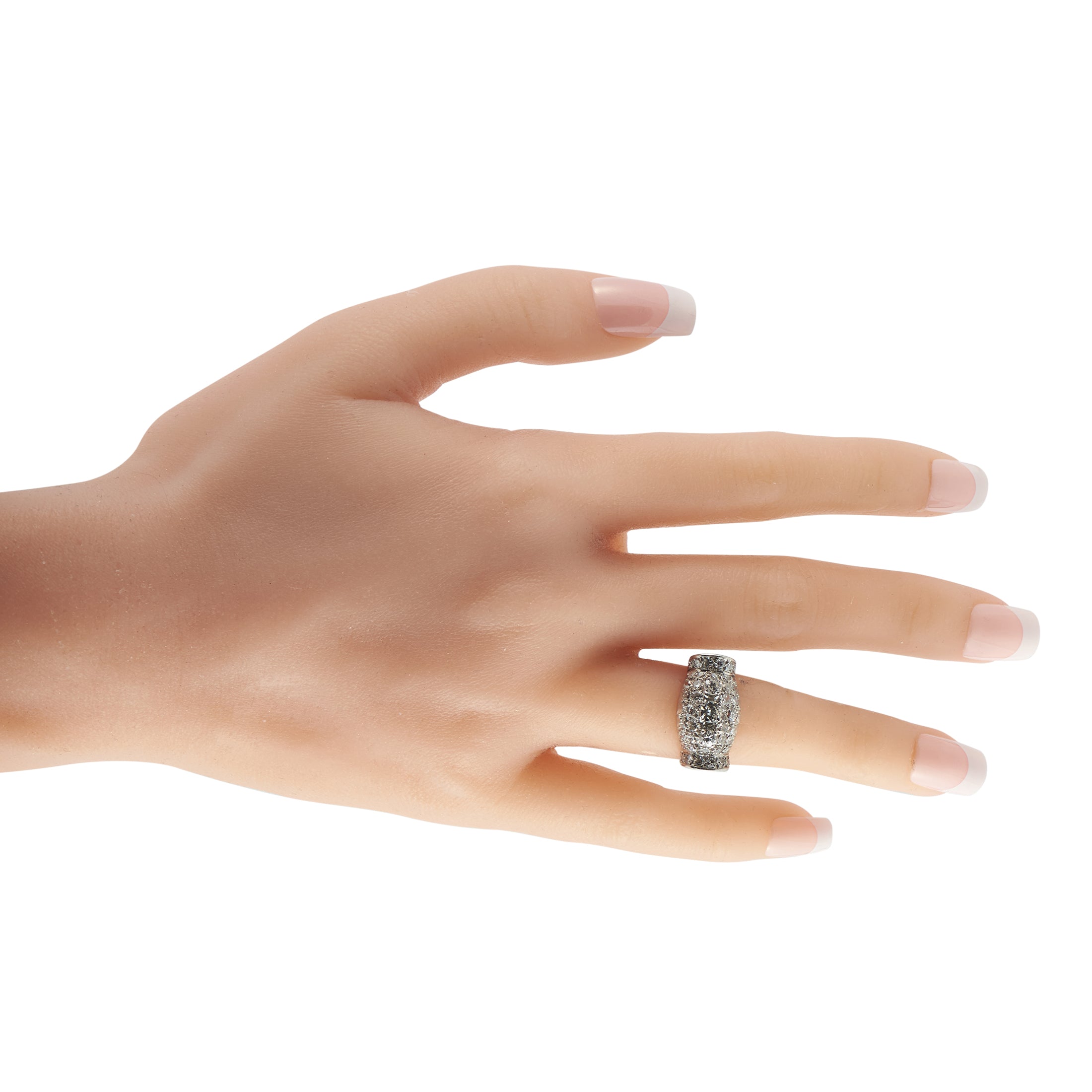 Antique 18K White Gold 1.58ct Diamond Ring